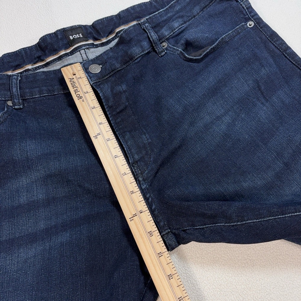 Boss Delaware 3-1 Slim Fit Jeans Men's 42x34 Blue Stretch Tapered Denim - Picture 10 of 16